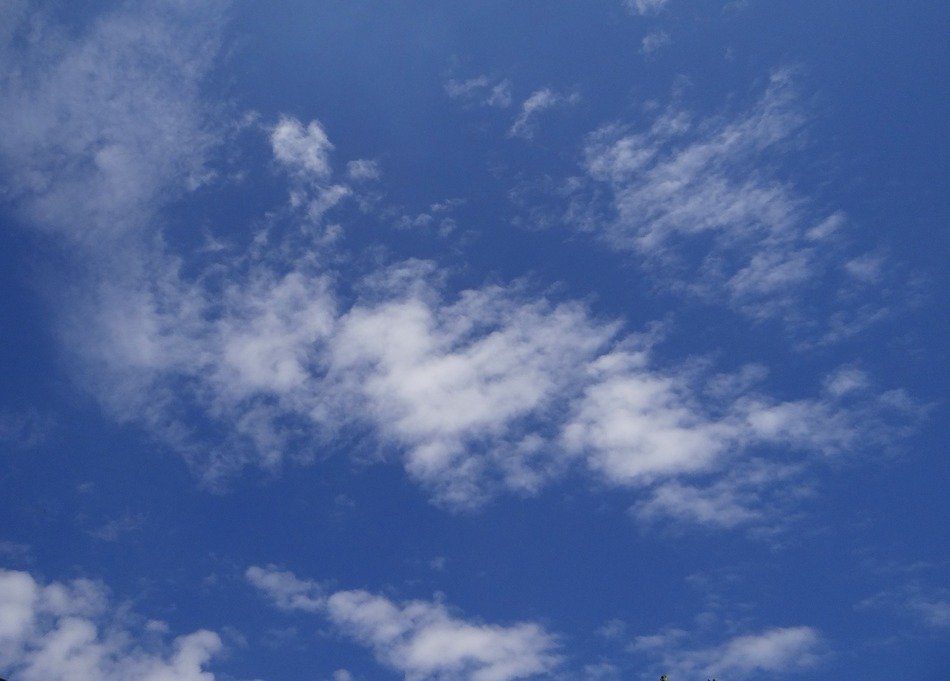 white clouds blue sky fluffy