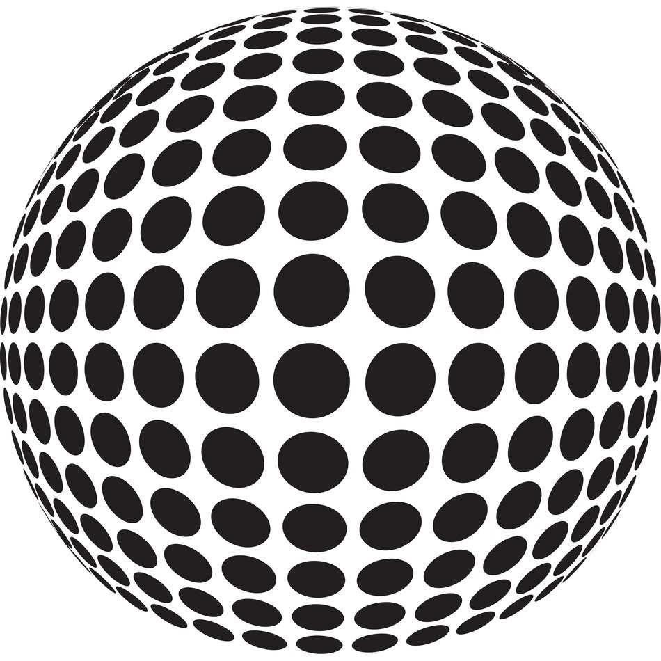 abstract dots media sphere graphic