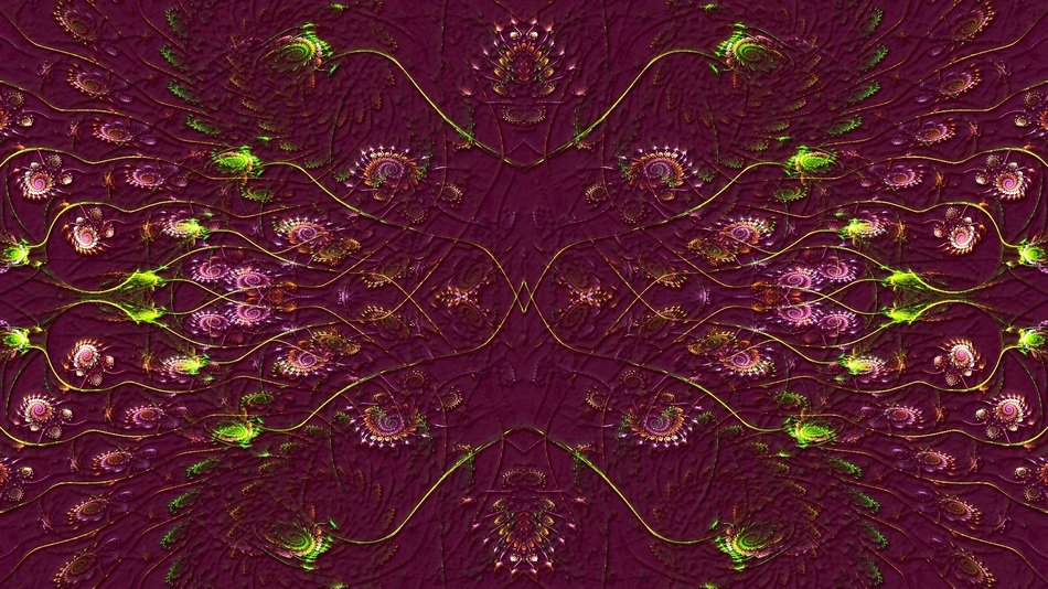 fractal art on a burgundy background