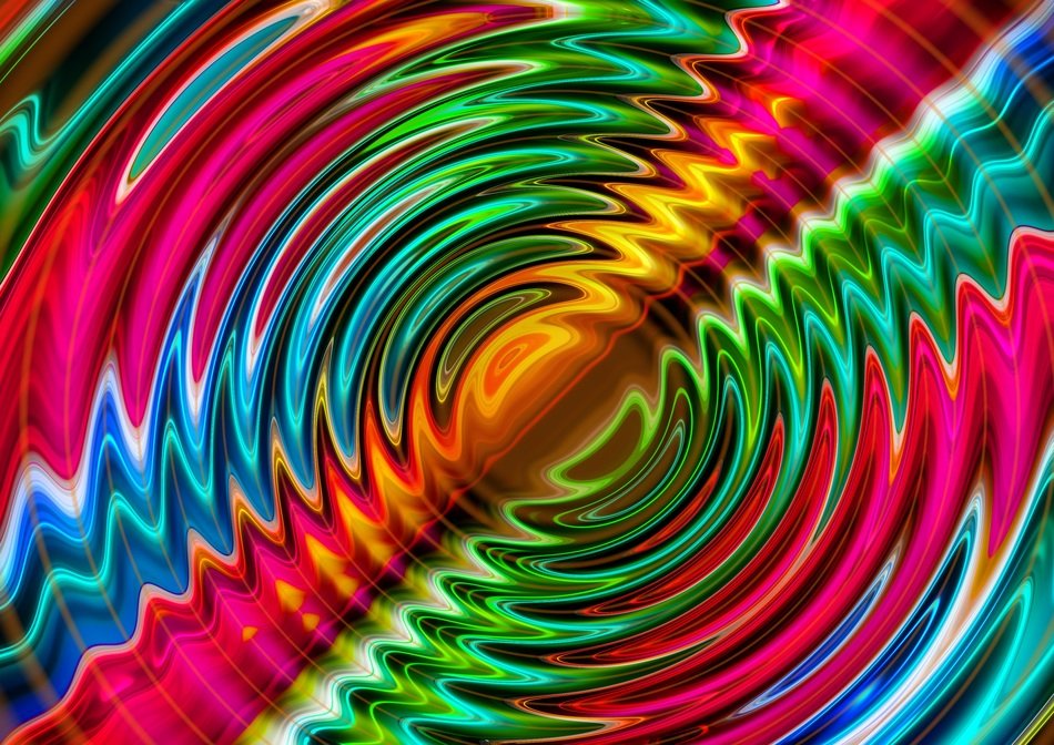 wallpaper with iridescent circles