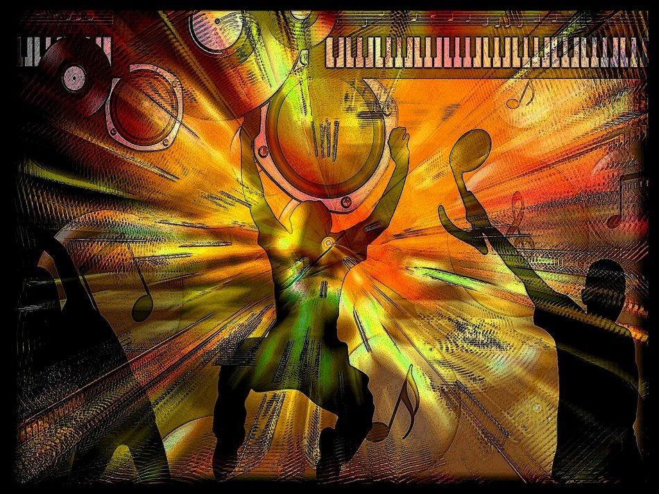 dancing disco music background