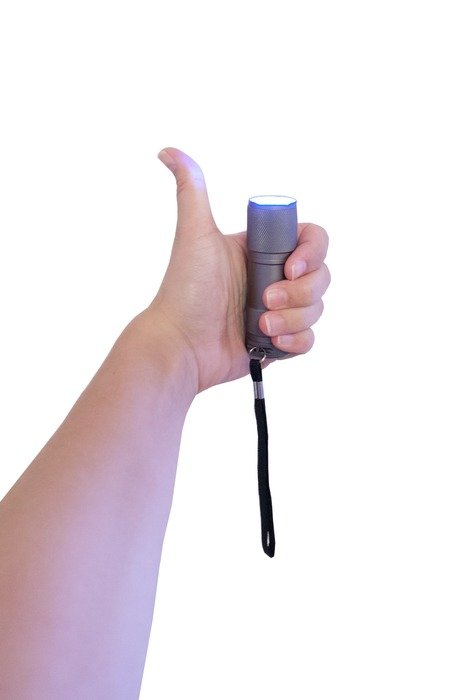 hand torch thumb okay lamp