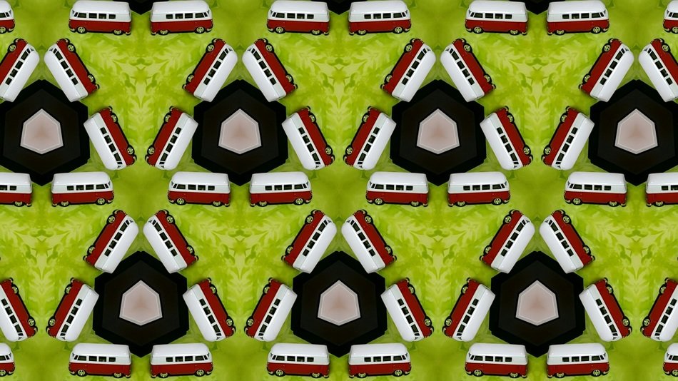 symmetrical triangles out of buses