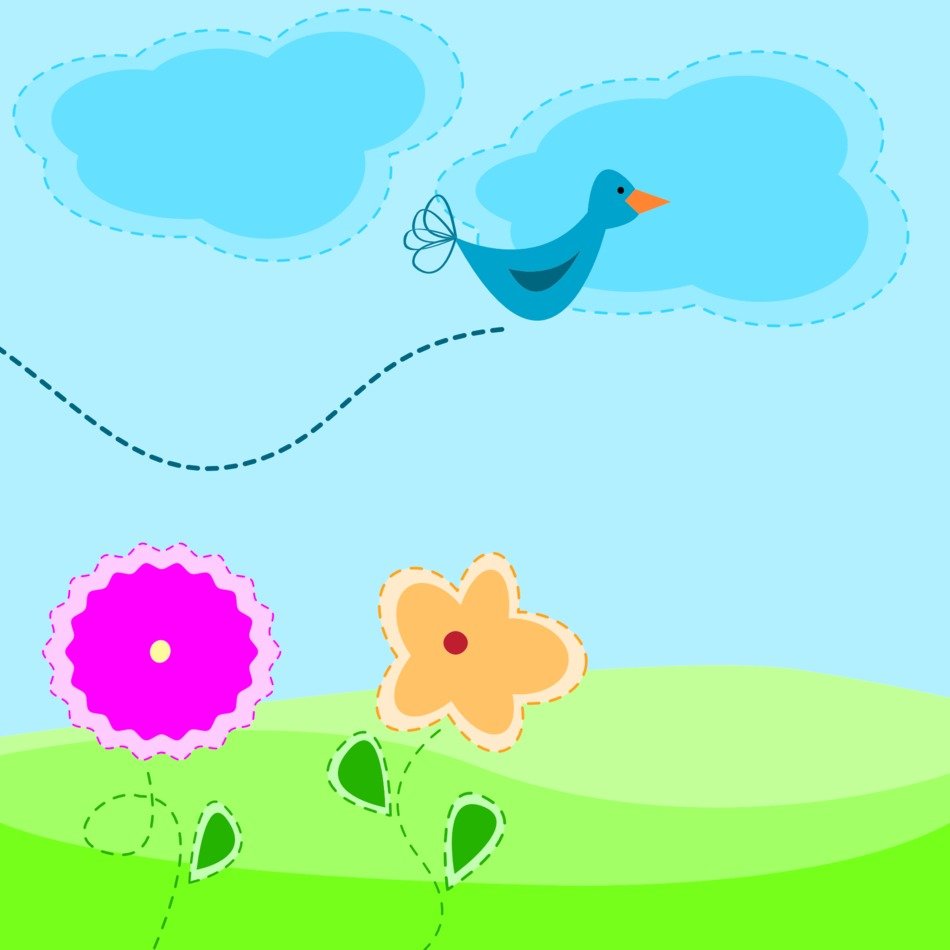 background scene summer color bird