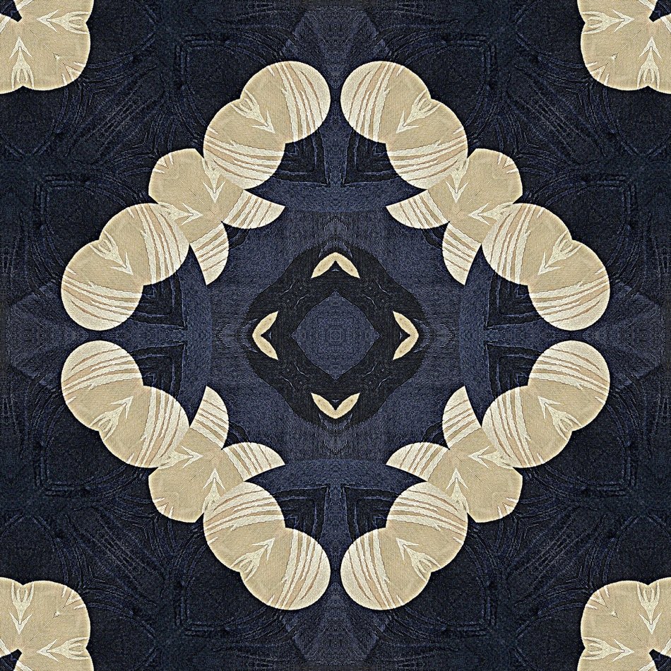 black background with ornamental design