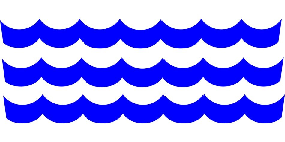 waves blue pattern water