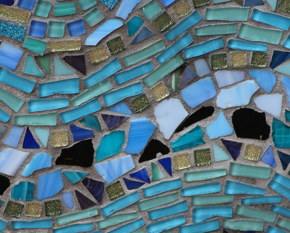 mosiac colored glass stone art