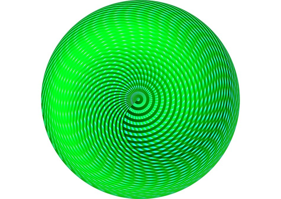 ball about background green