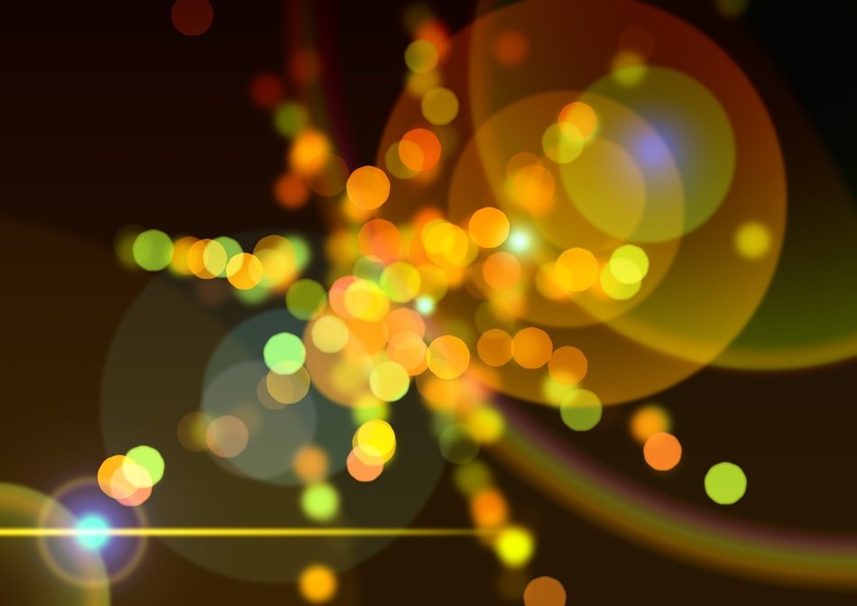bokeh yellow background light