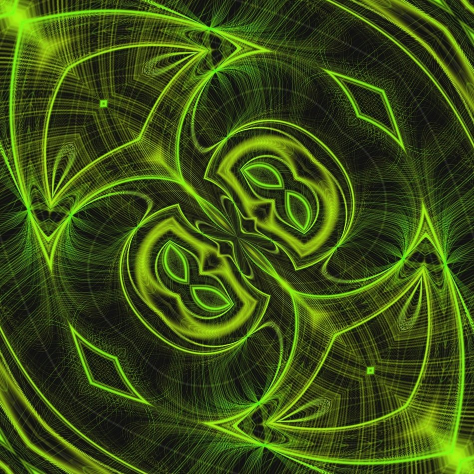 green tile pattern design