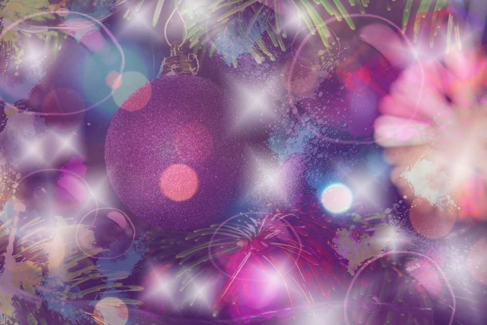 christmas bauble colorful lights
