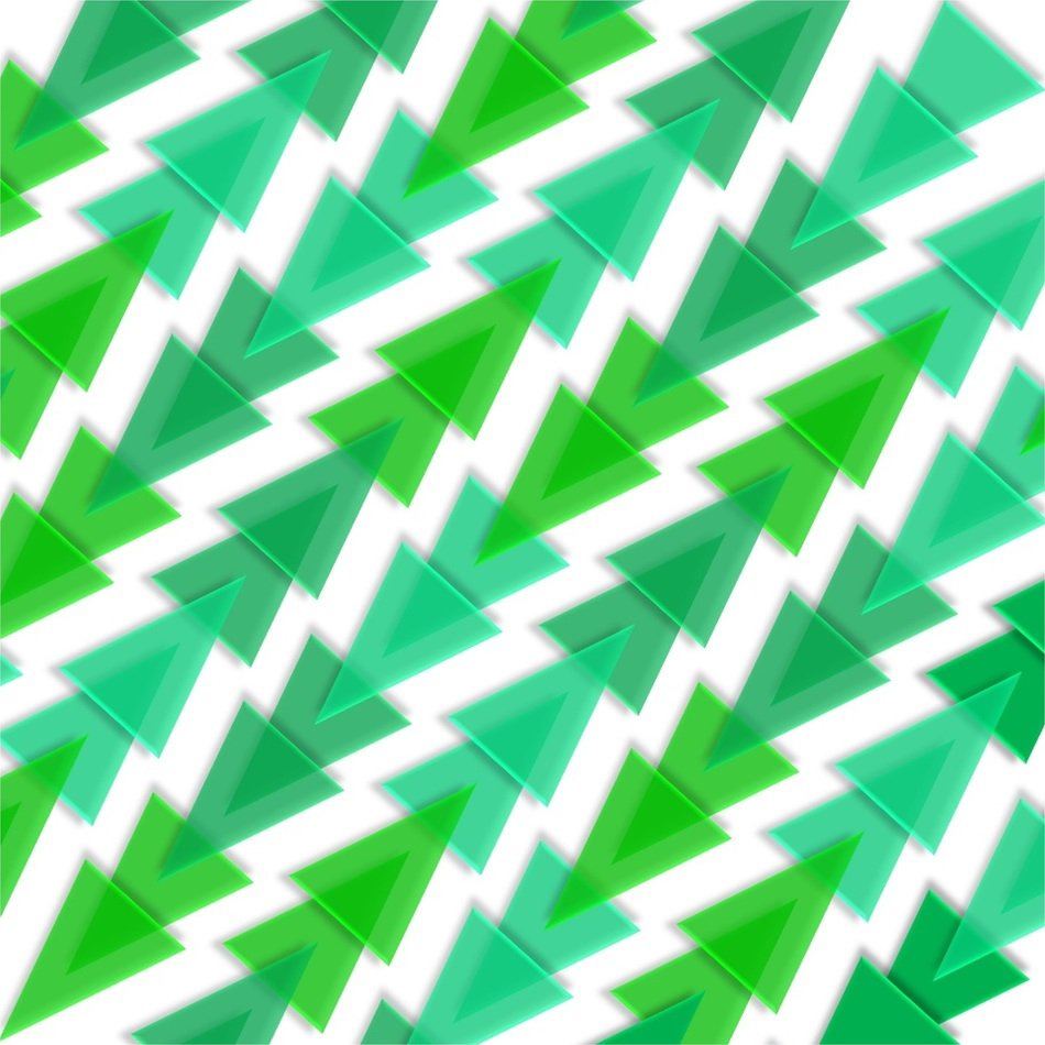 geometric 3d pattern green shades