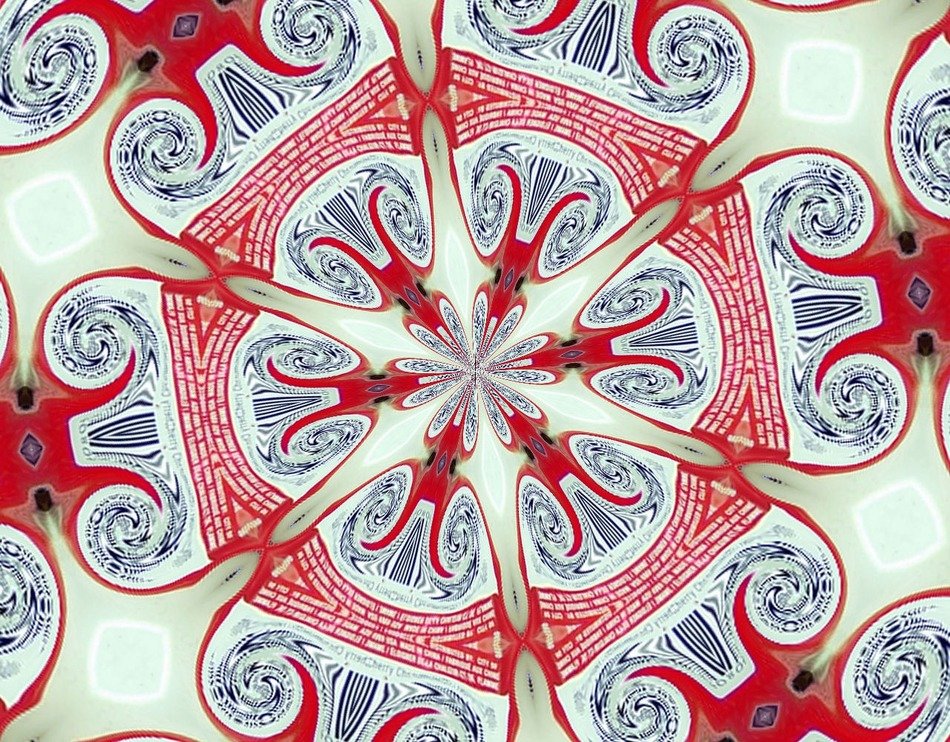 kaleidoscope background bottles