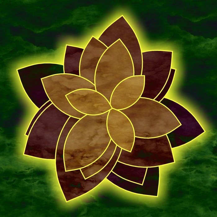 flower form pattern design green