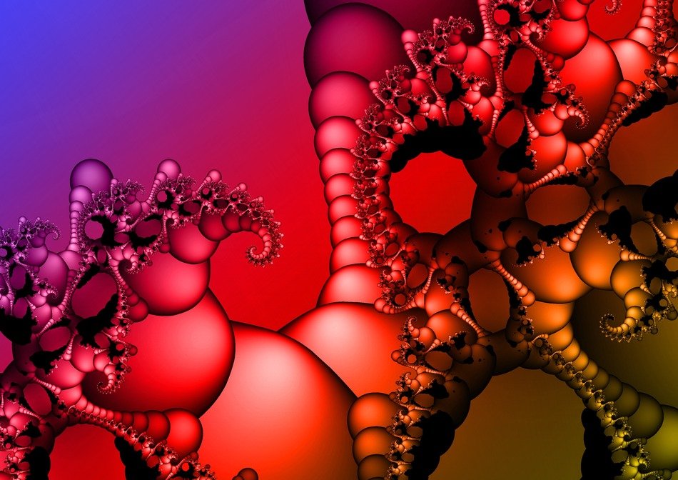 background with fractals beads