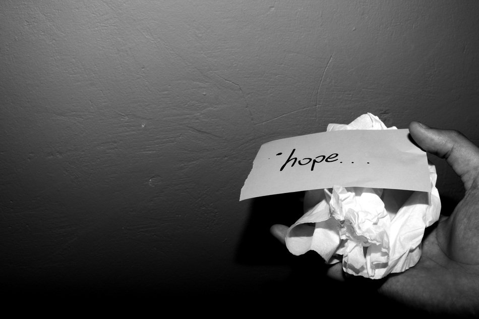 paper crushed hope crumpled old