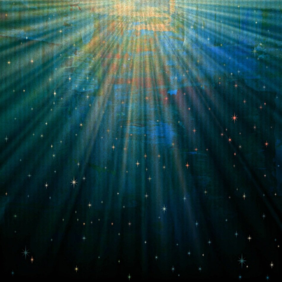 galaxy stars sun beams background