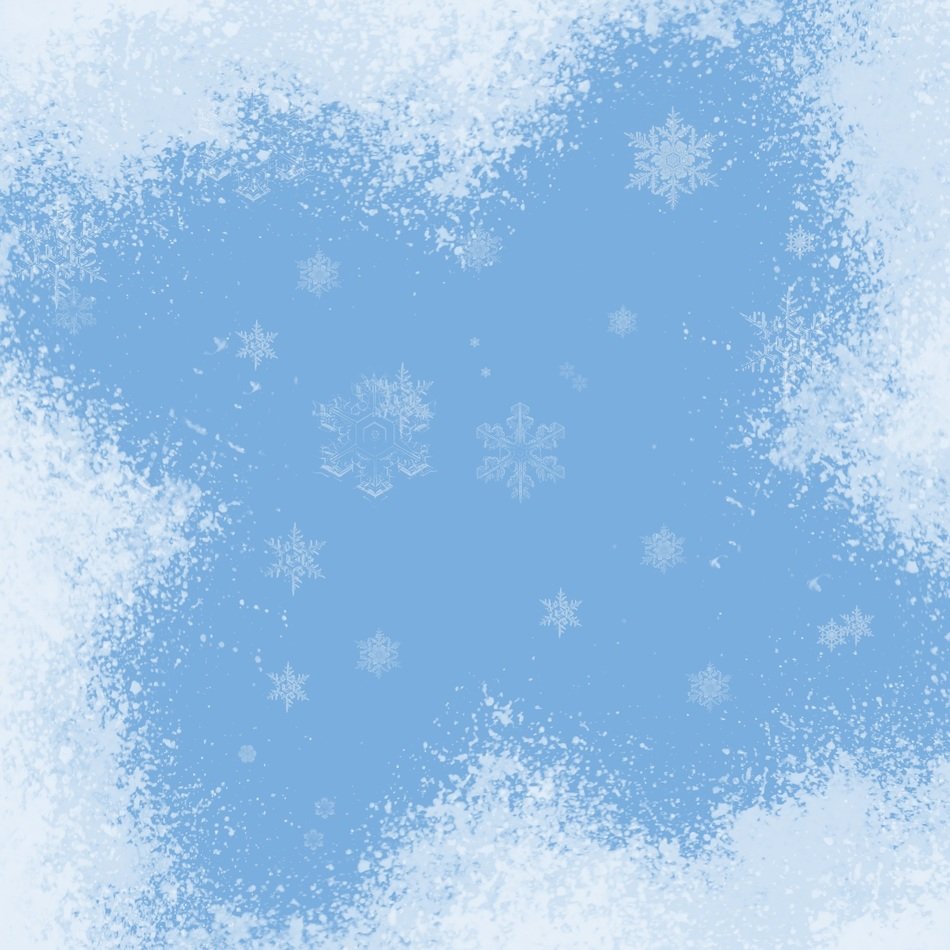 snowflakes blue winter cold frosty