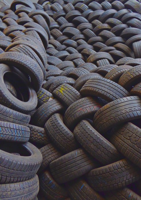mature auto tires spare parts