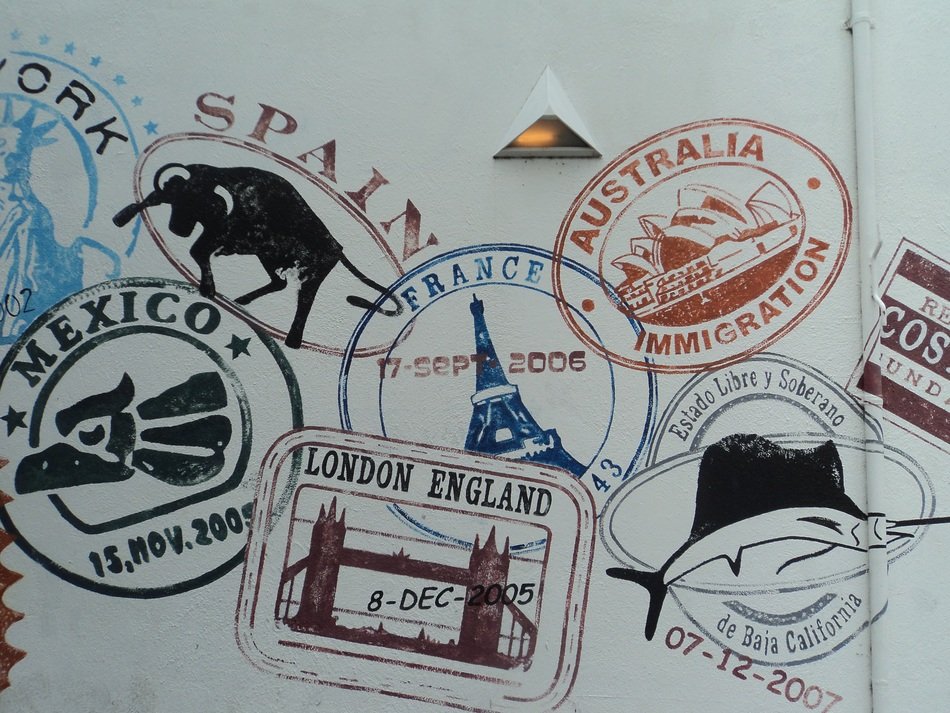 stamps passport textures