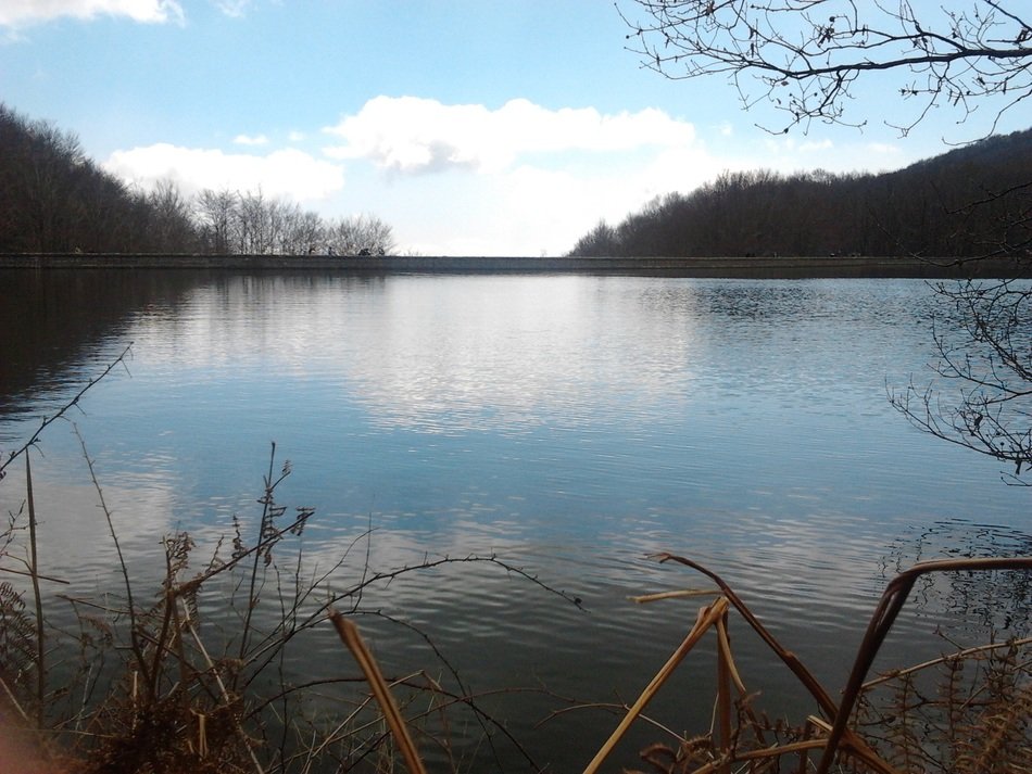 lake in catalonia in autumn