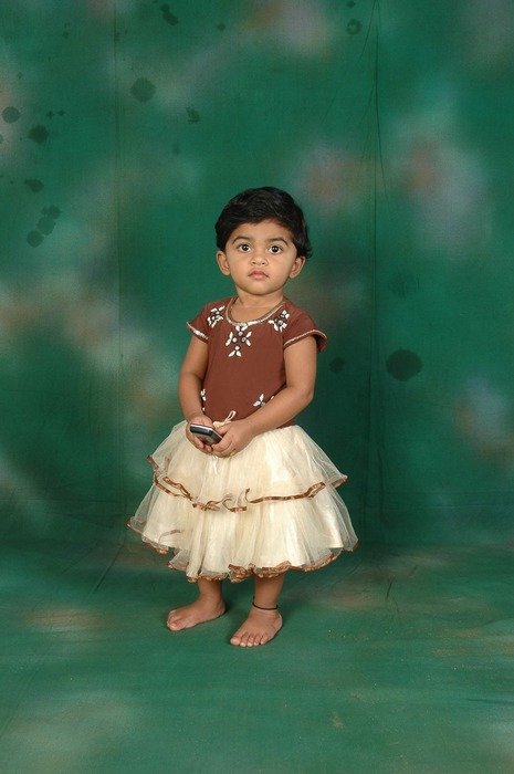 girl child cute green background