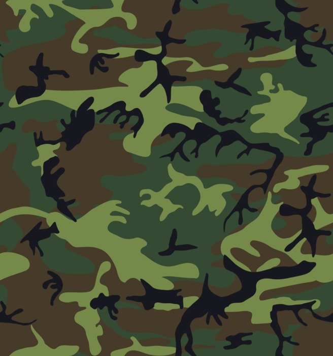 camouflage green brown black
