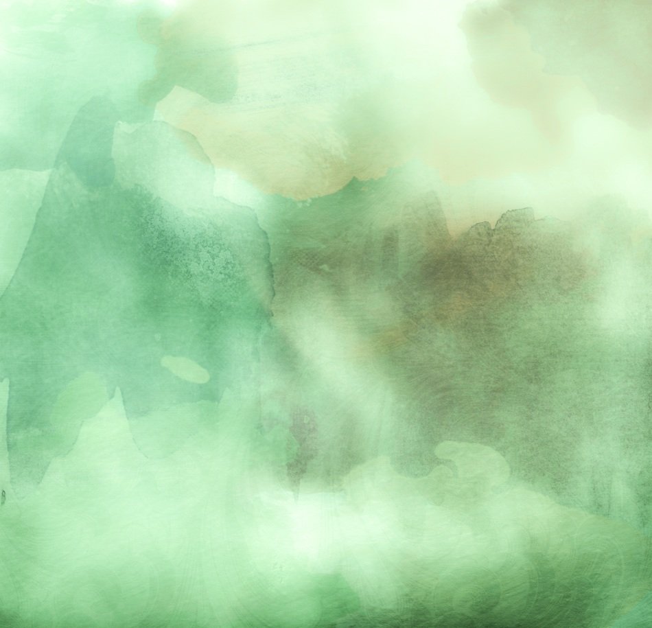watercolors green background dark