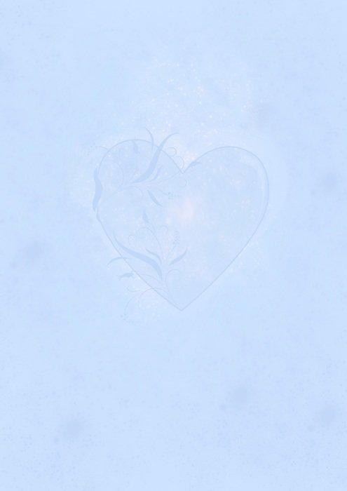 blue stationery heart decoration