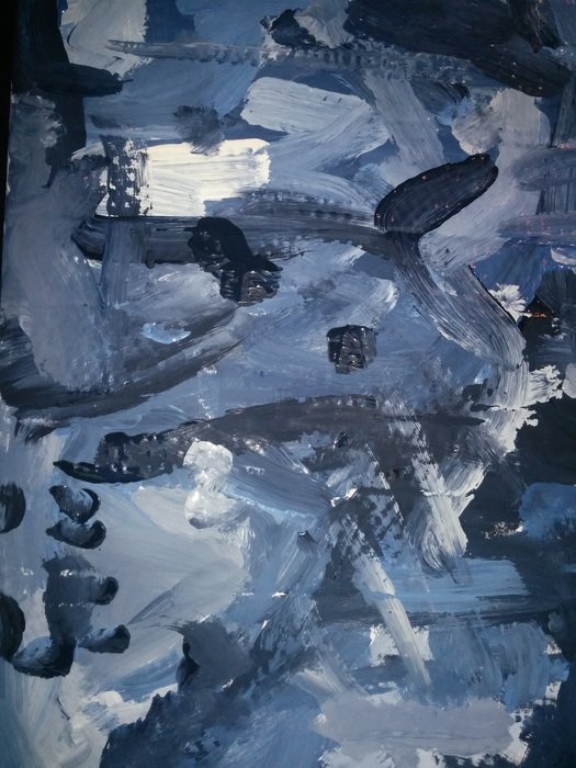 art blue background graffiti