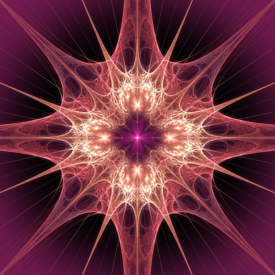 burgundy background with fractal digital art