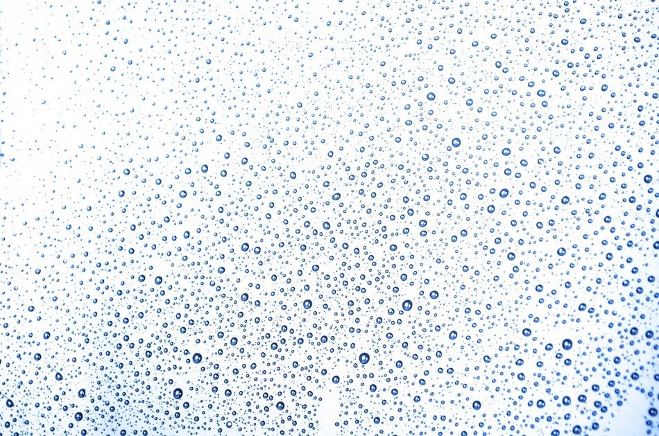 condensated water on the glass