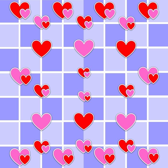 love hearts valentine decorative