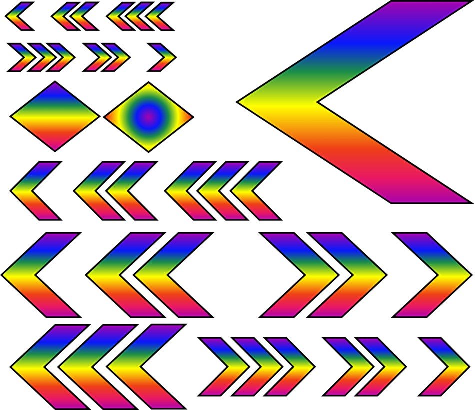 chevrons rainbow gradient colorful