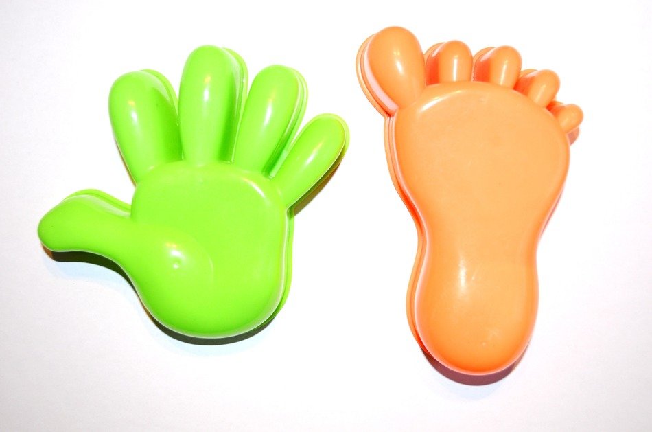 plastic model hand foot background
