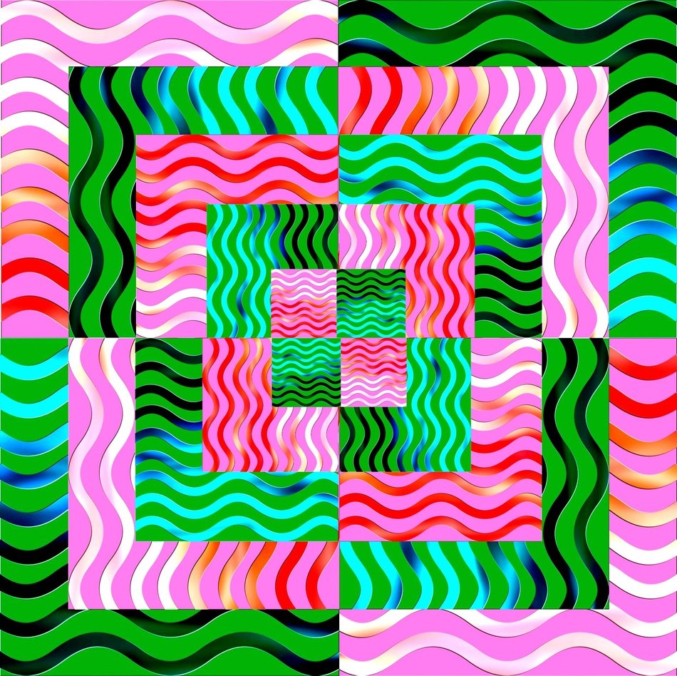 creative abstract pink green