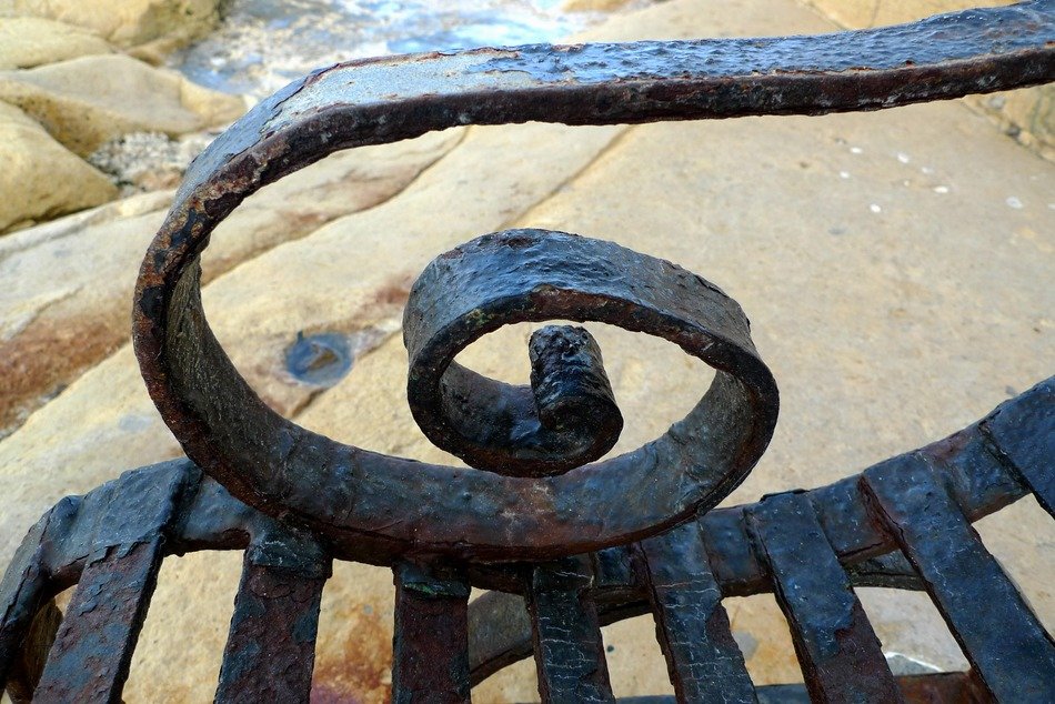 armrest weathered close up pattern