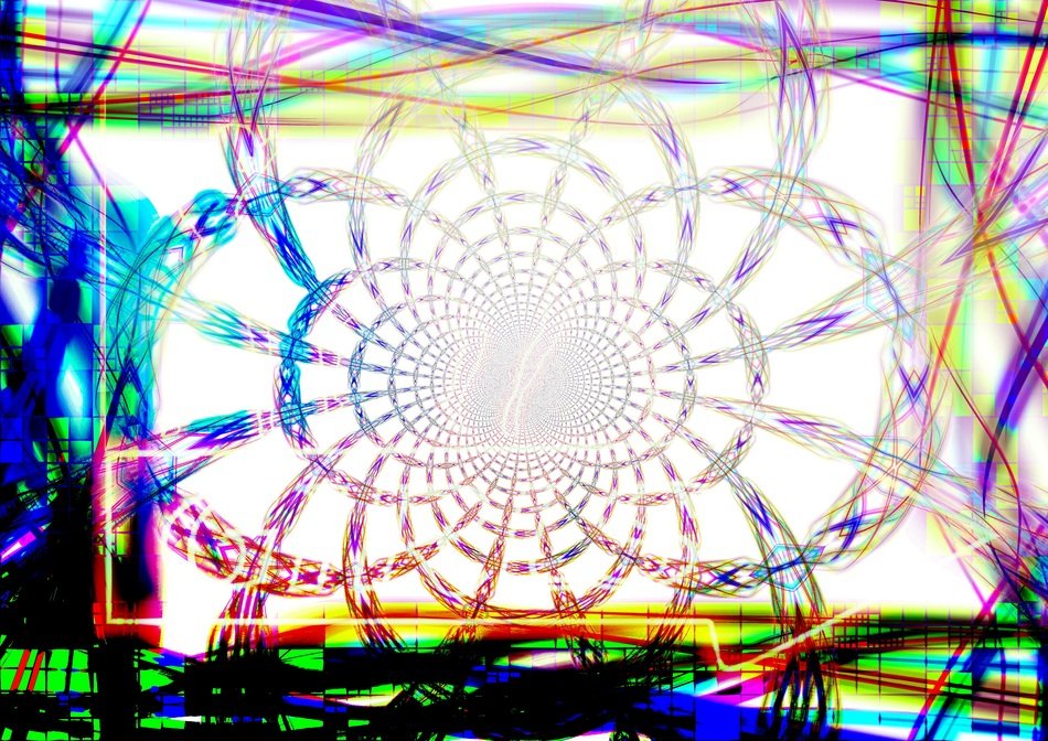 stage scene abstract pattern color