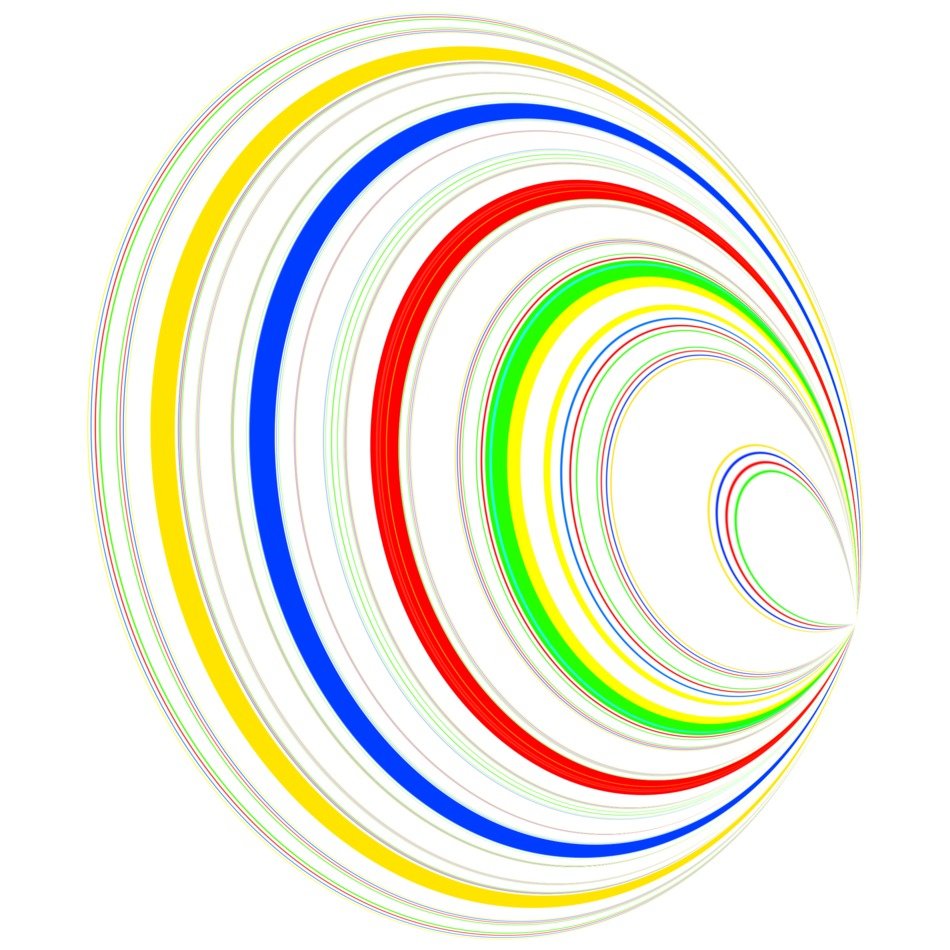 spiral of colorful lines