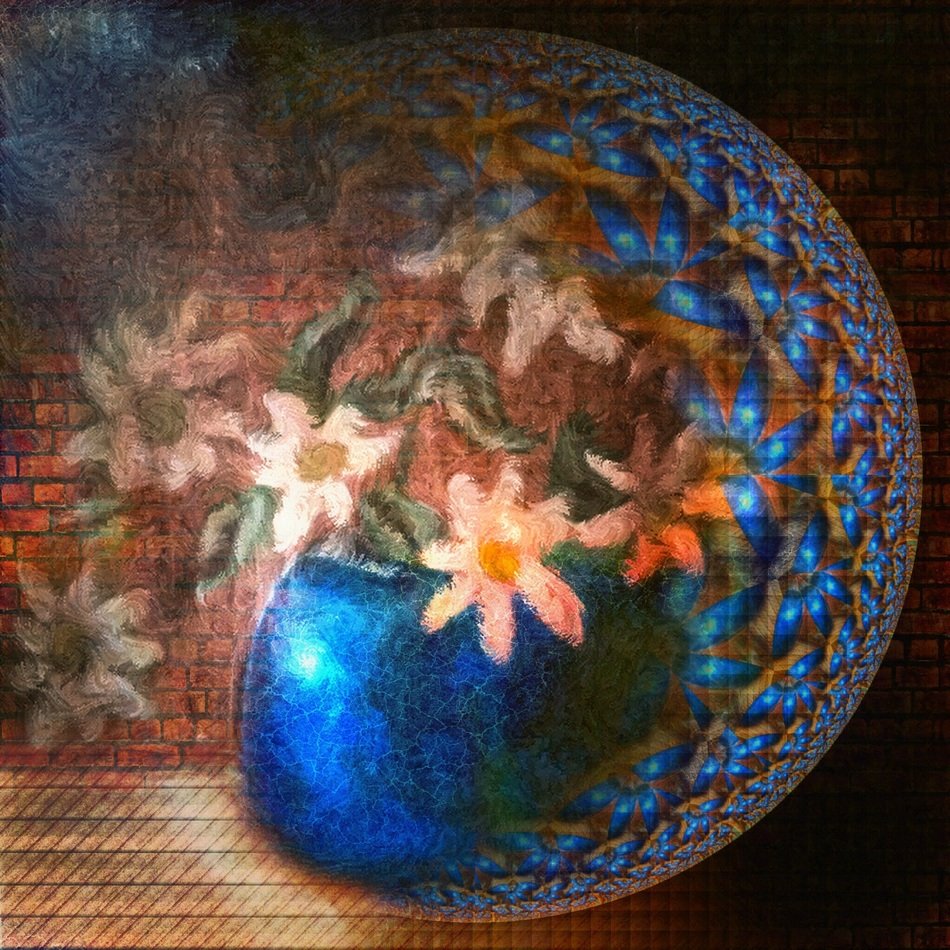flower vase globe daisy adornment