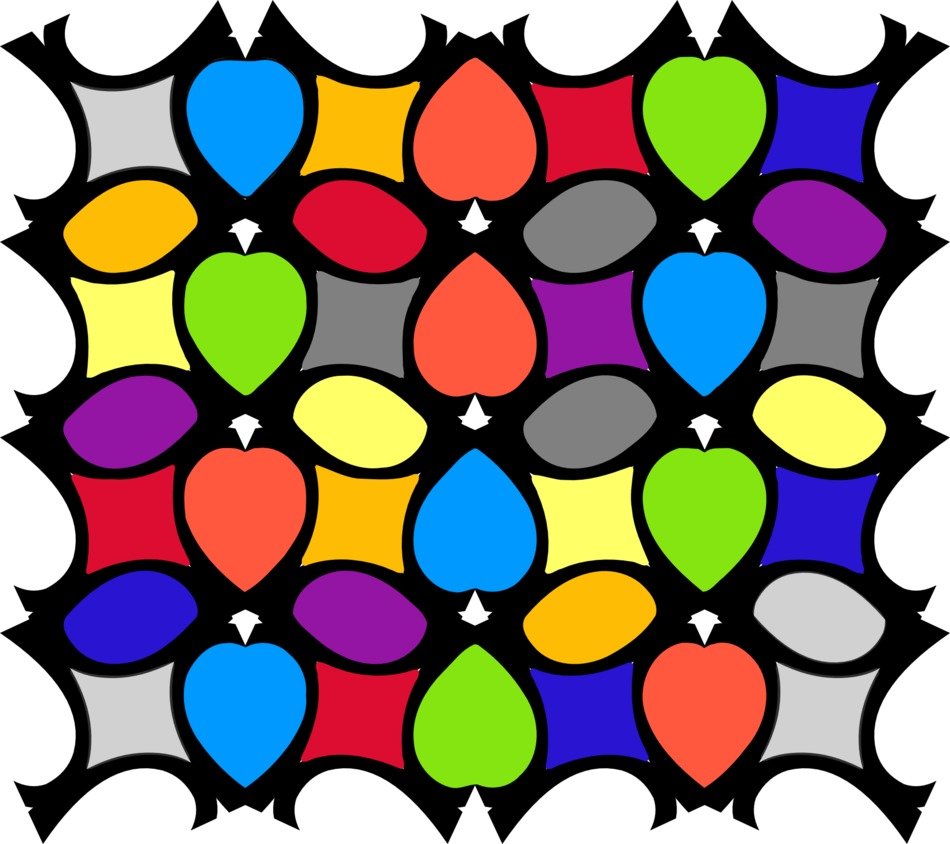 decoration pattern symmetric colors