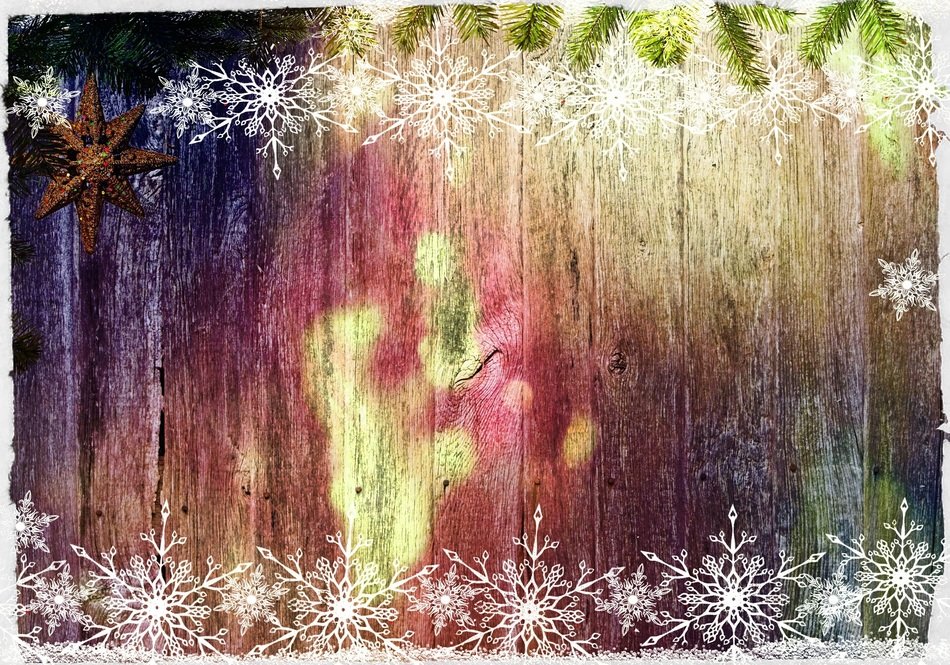 winter christmas wall boards wood