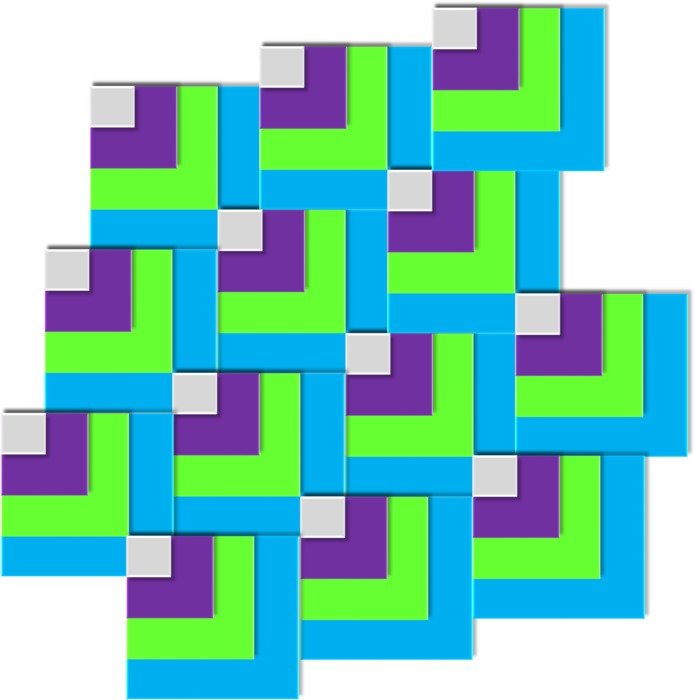 geometric 3d mosaic bold vibrant
