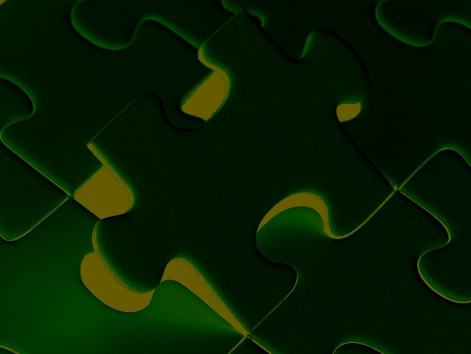 puzzle bright green background