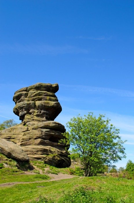 landscape spring rock stone wall