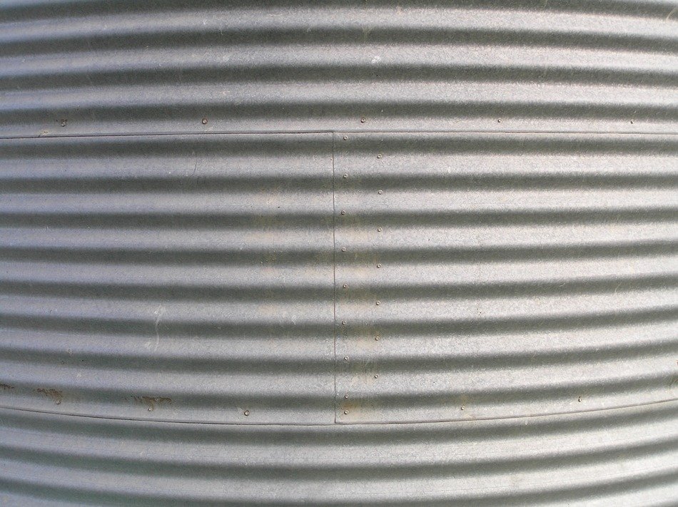 background corrugated tank metal