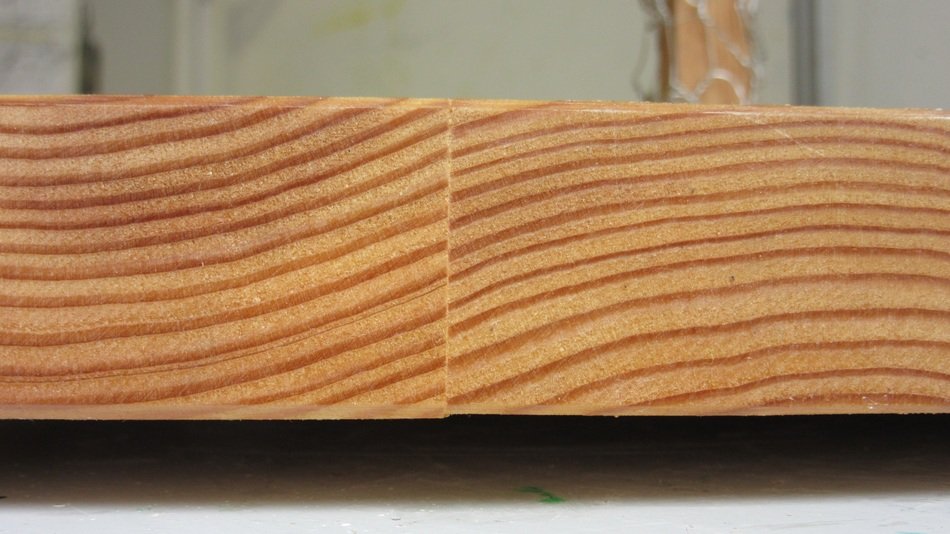 larch board wood glued grain