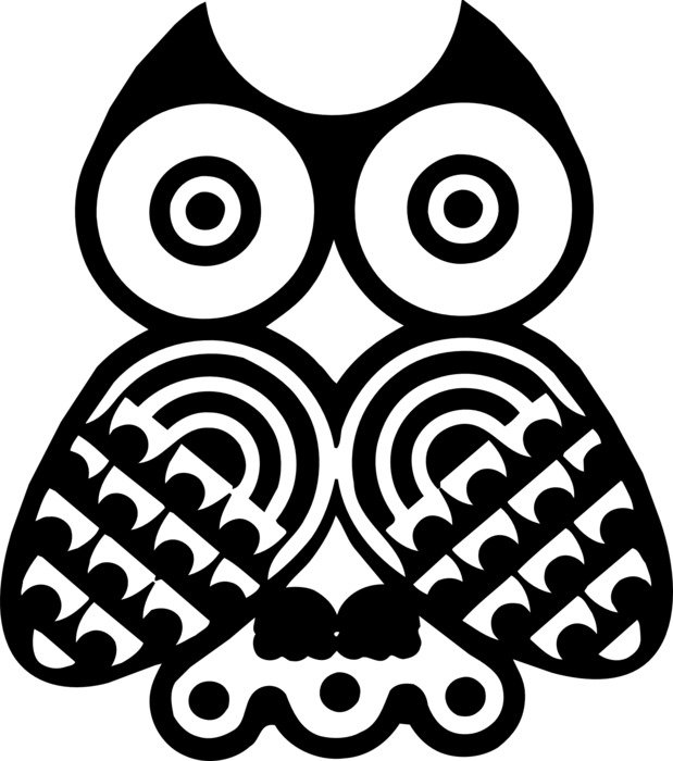 owls bird black white patterns