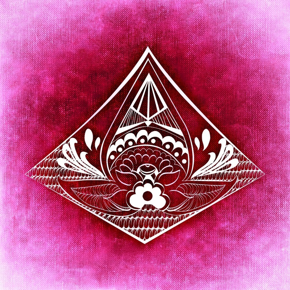 pink background with creative art