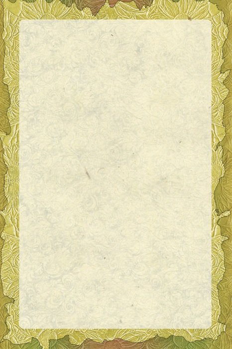 floral stationery golden framed